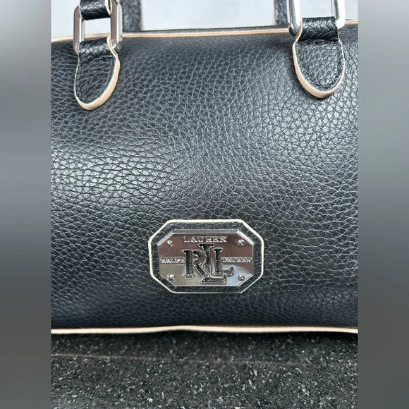 Lauren Ralph Lauren Black Mini Satchel - Rare Sample Development Piece - Picture 2 of 10